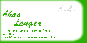 akos langer business card